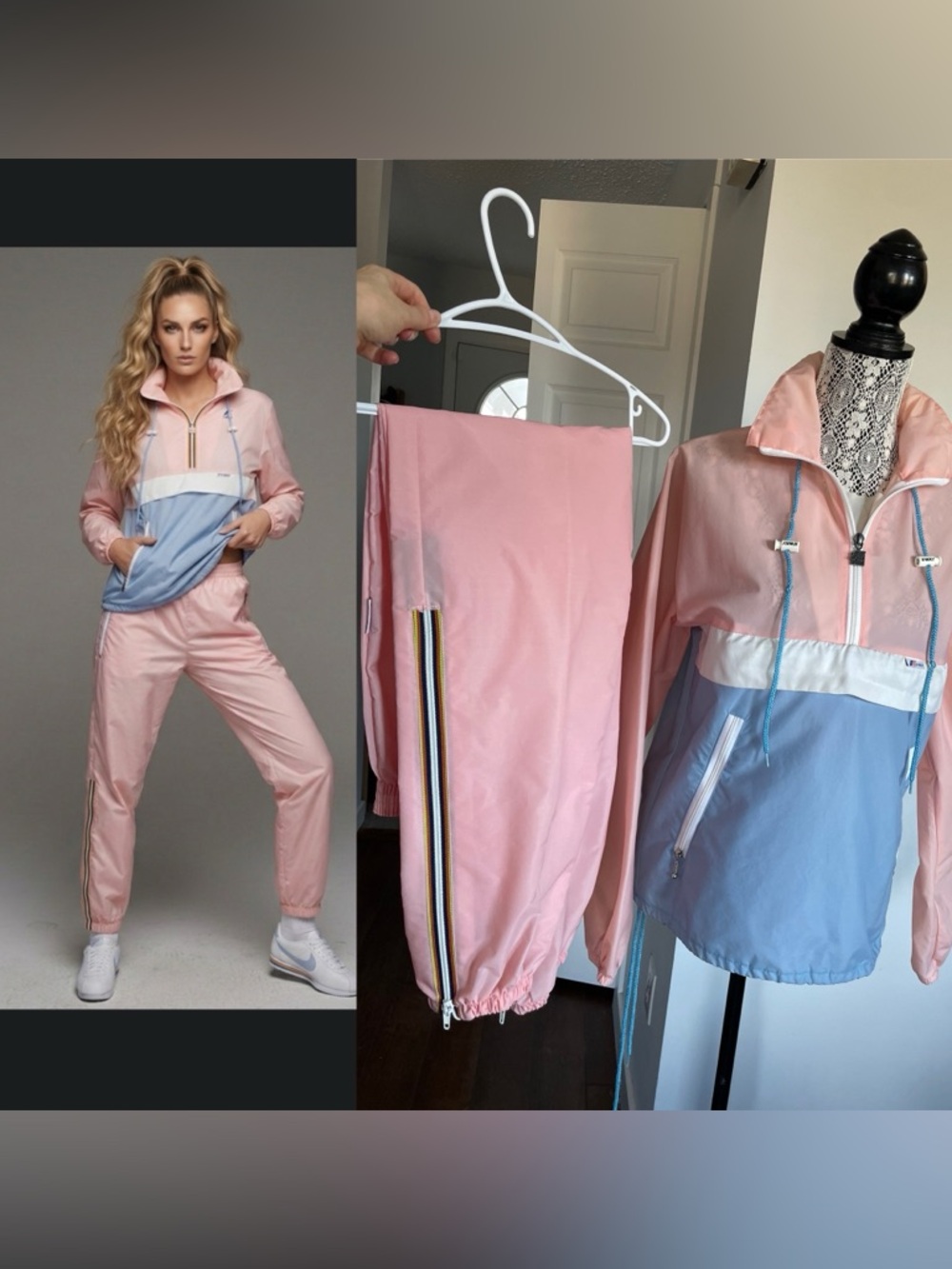Vintage Awesome Two-Piece Track Suit Matching Set. Jacket and Pants. Small
